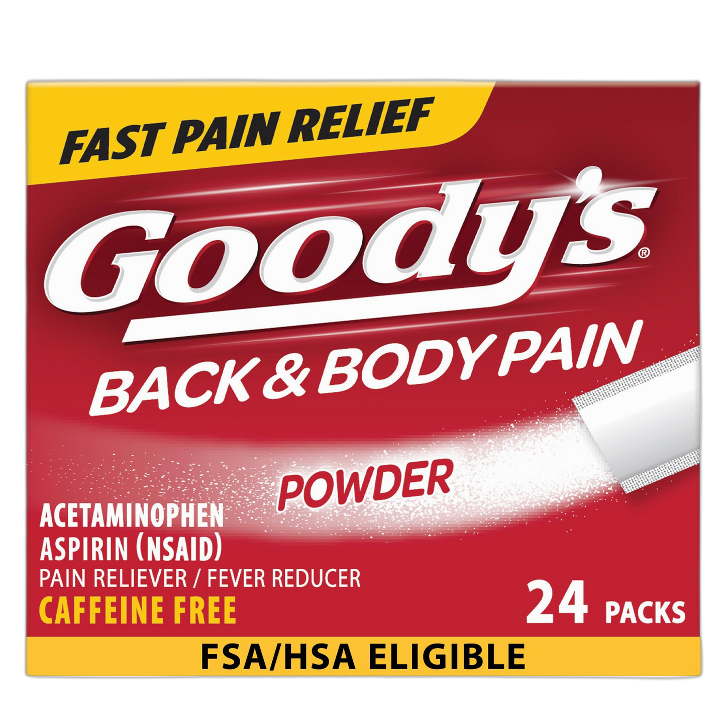 Goody's Back and Body Pain Relief Powder, 24 ct (Pack of 1)