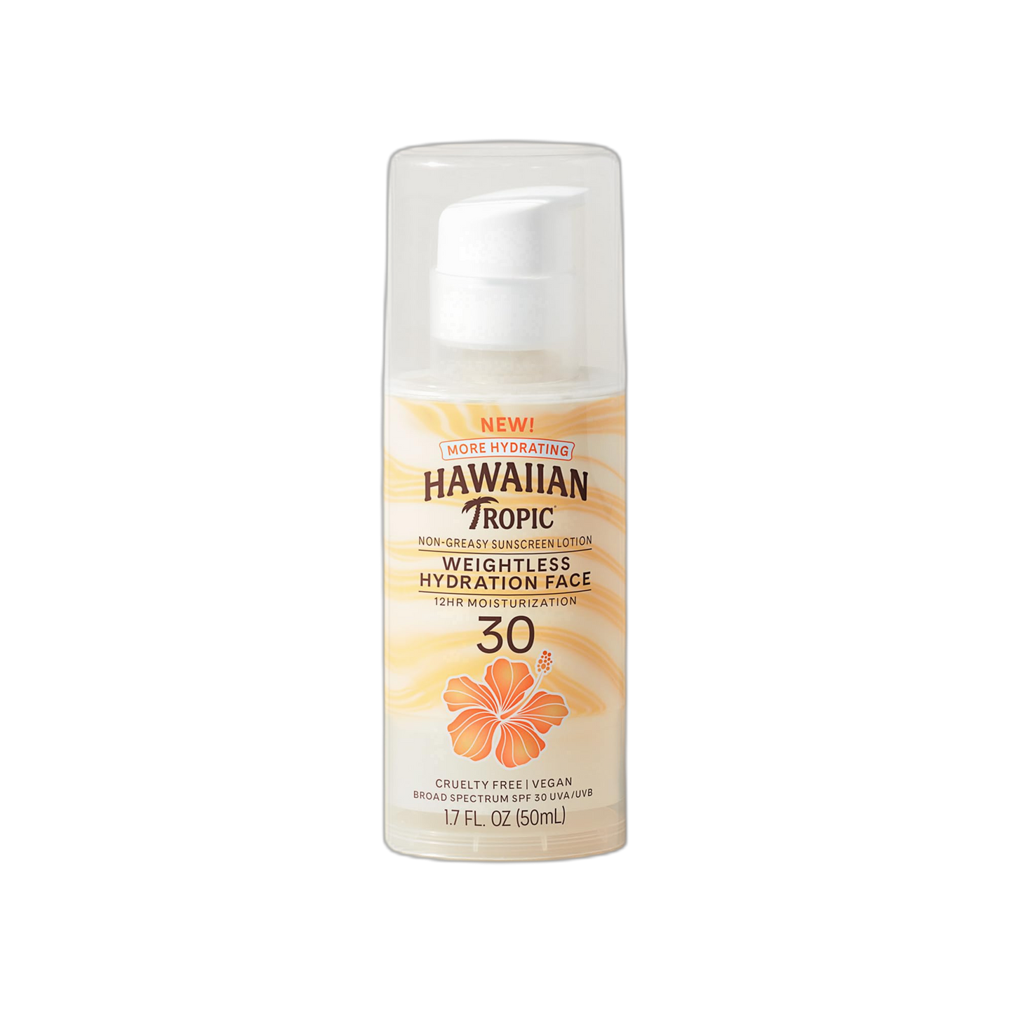 Hawaiian Tropic Weightless Hydration Lotion Sunscreen for Face SPF 30, 1.7oz | Travel Size Sunscreen Lotion, Beach Essentials, Sun Protection, Travel Sunblock Face, Summer Essentials, 1.7 fl oz