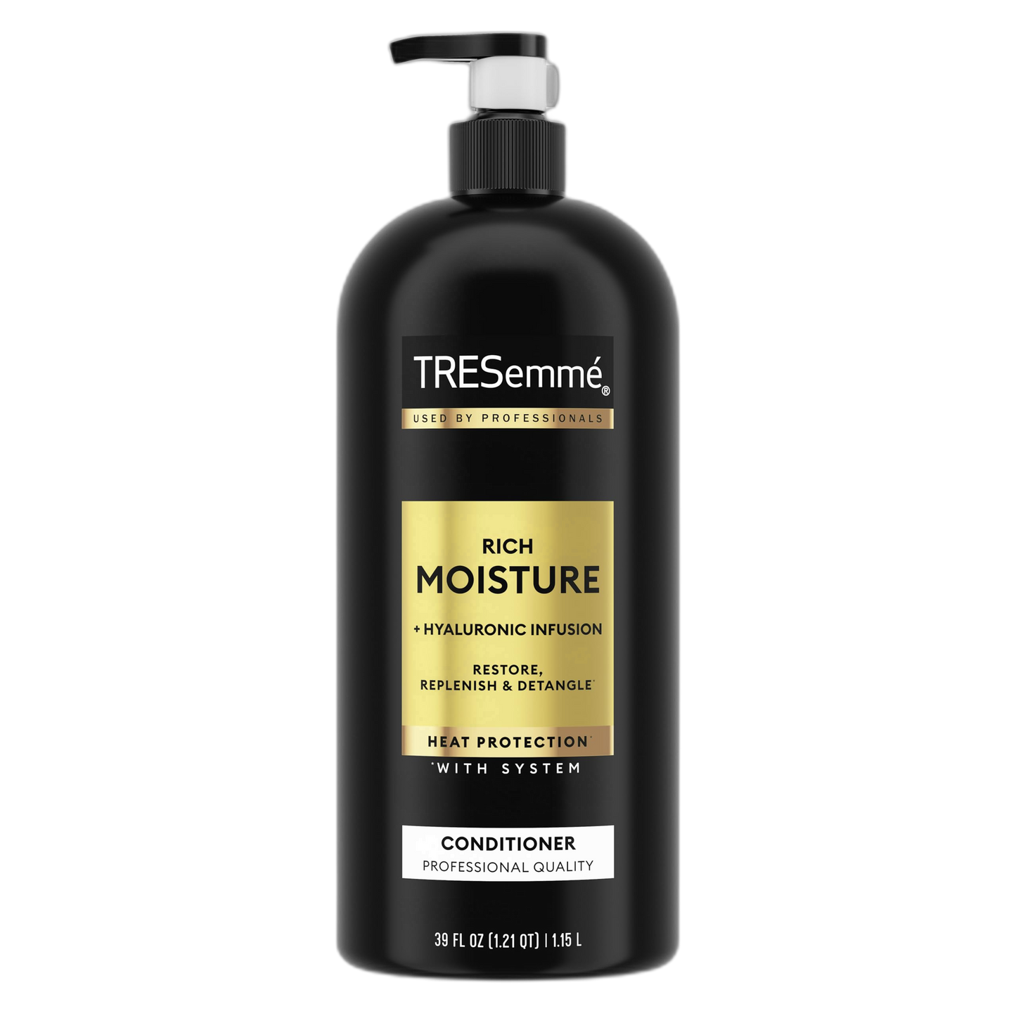 TRESemmé Rich Moisture Moisturizing Conditioner for Dry Hair, 39 Fl Oz | with Pump, Formulated With Pro Style Technology