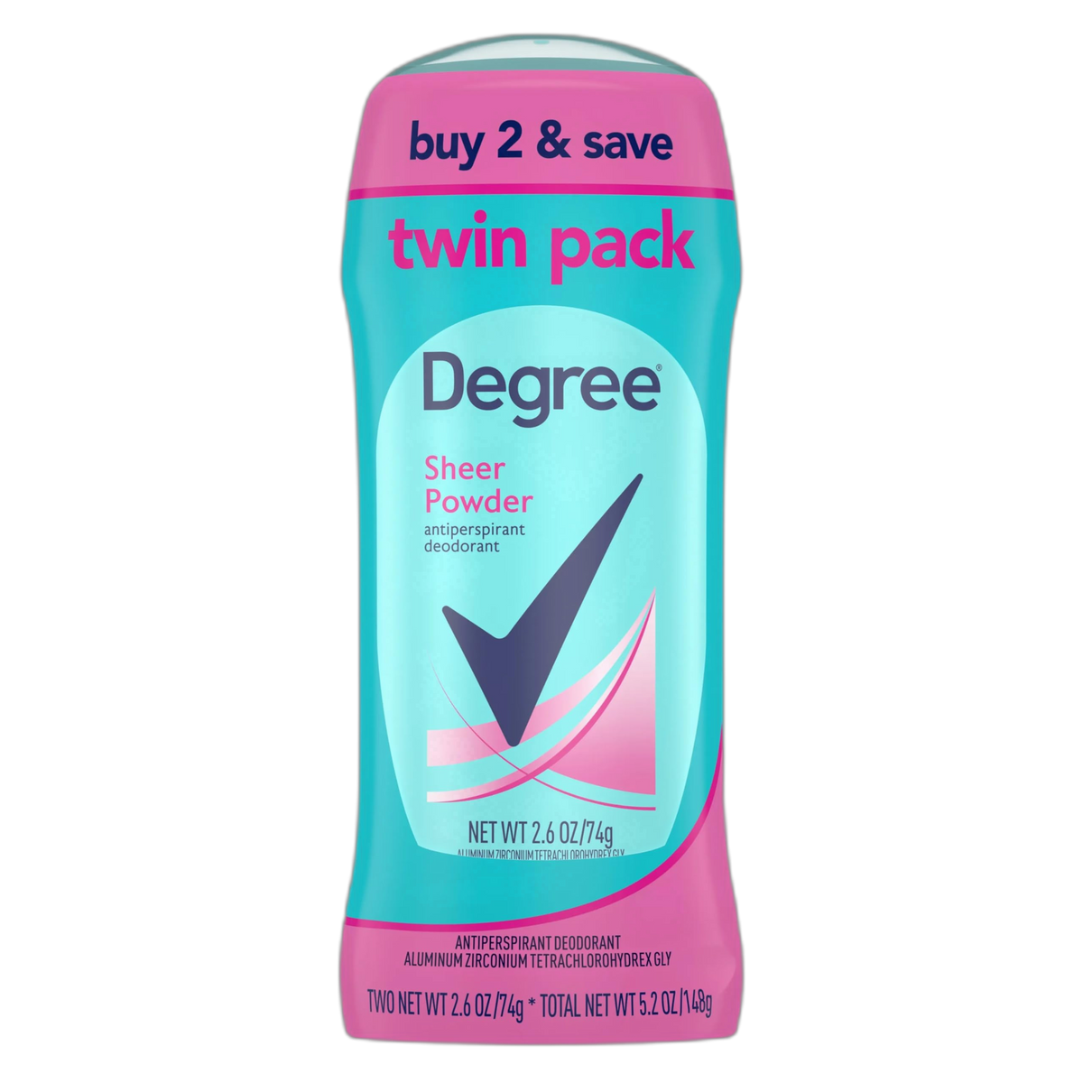 Degree Deodorant 2.6 Ounce Womens Sheer Powder Twin Pack (76ml) (3 Pack)