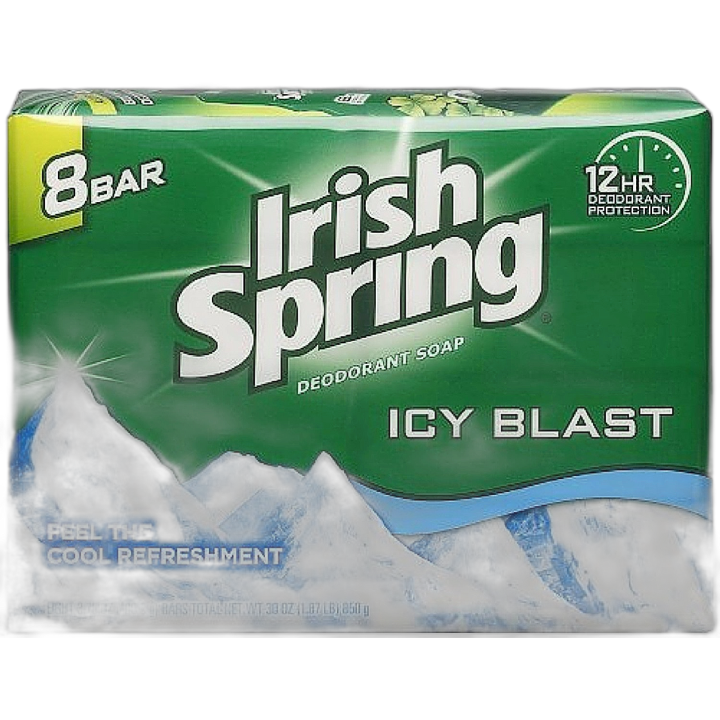 Irish Spring Icy Blast Deodorant Bar Soap 3.75 oz, 8 ea (Pack of 3)