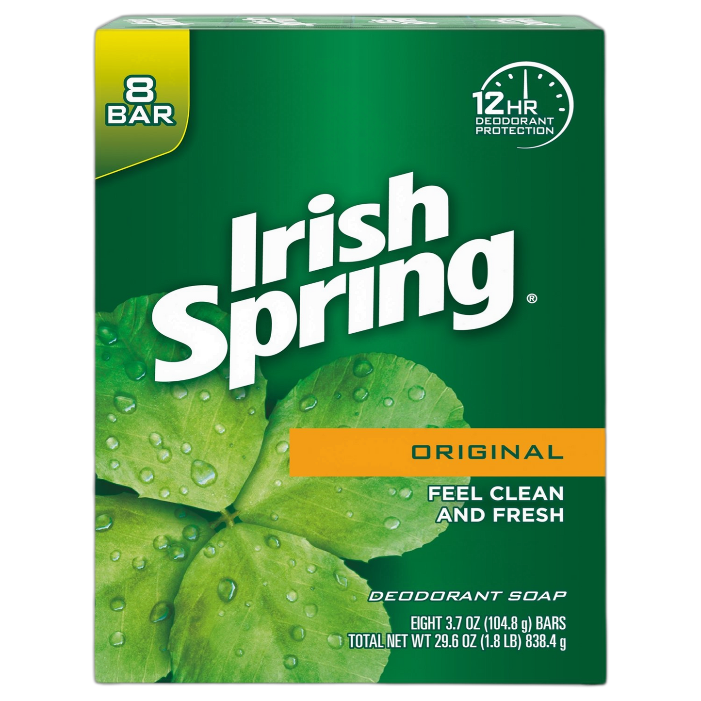 Irish Spring Deodorant Soap Original - 8 Ct