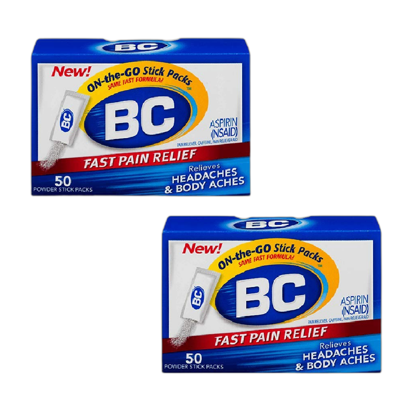 BC Pain Relief Powders, 50 Each (Pack of 2)