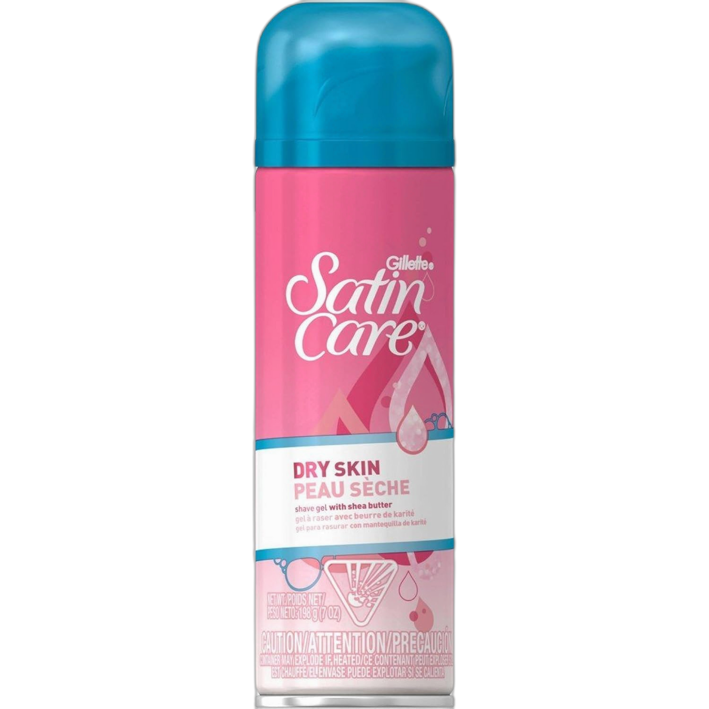 Gillette Satin Care Dry Skin Shave Gel, 7 Oz (Pack of 4)