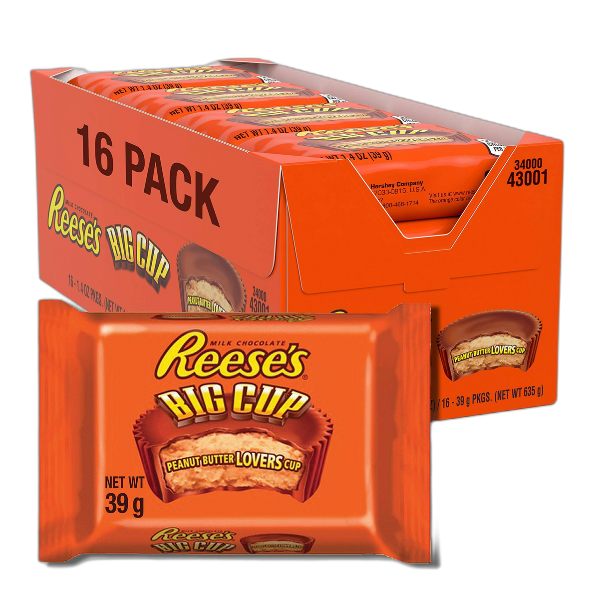Reeses Big Cup 16 - 1.4 Oz PKGS