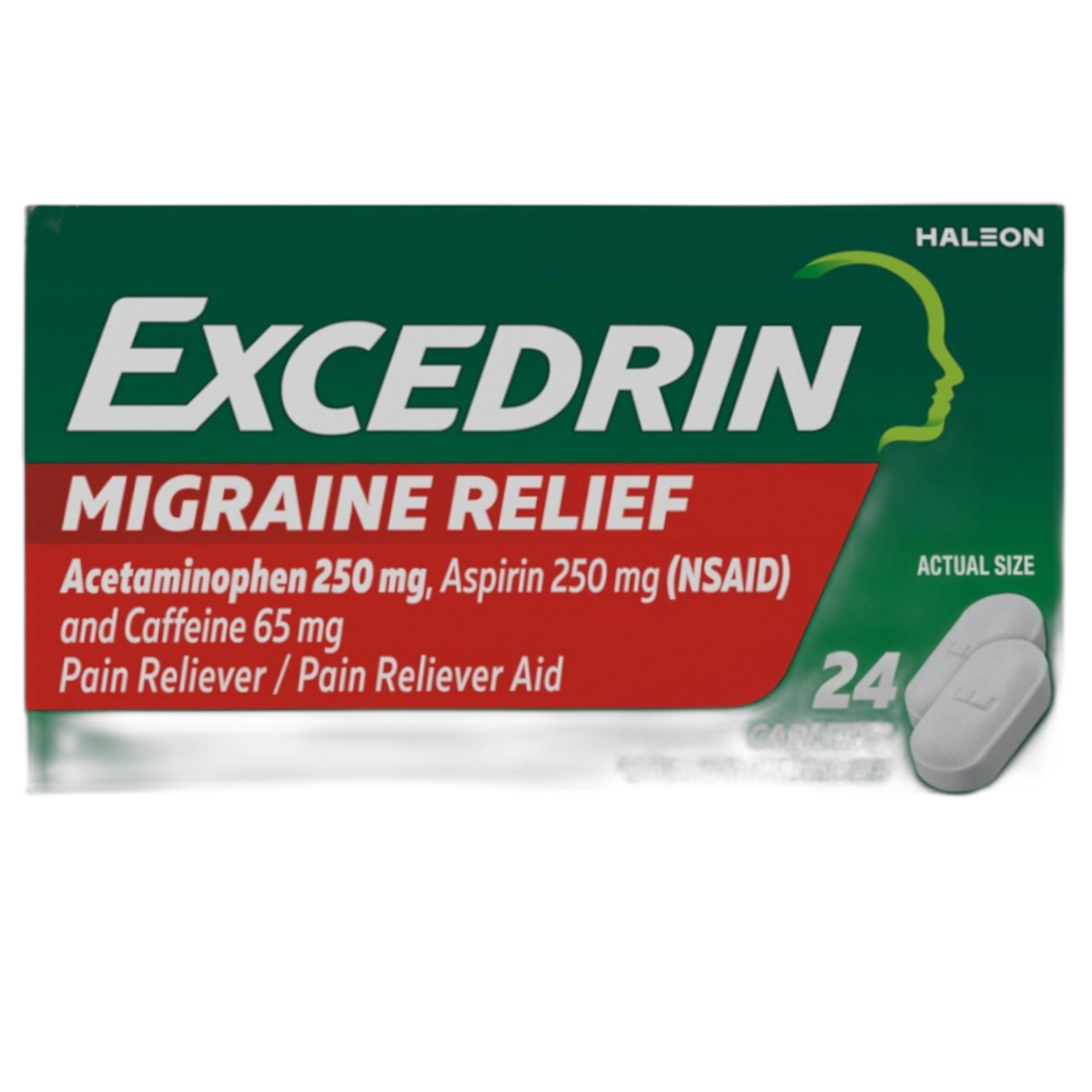 Excedrin Migraine Pain Reliever Caplets 24 ea (Pack of 3)