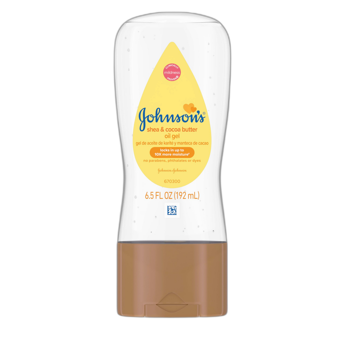 Johnson's Baby Oil Gel, Moisturizing Baby Massage Mineral Oil Enriched with Shea & Cocoa Butter, Dry Skin Relief for Babies, Kids & Adults, Nourishing & Gentle on Delicate Skin, 6.5 fl. oz, 6 Pack