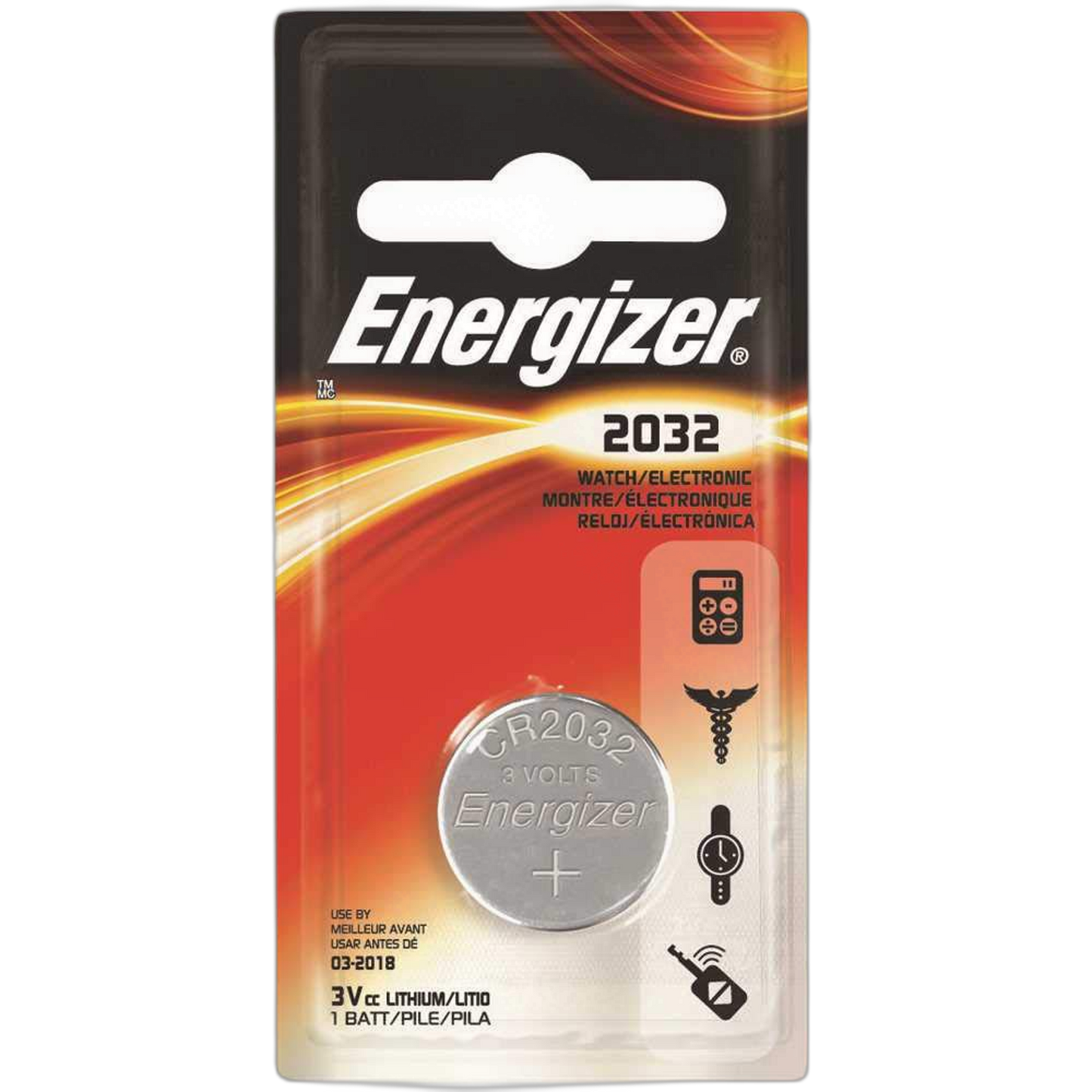 Energizer Watch/Electronic Battery 3 Volt 2032, Pack of 2