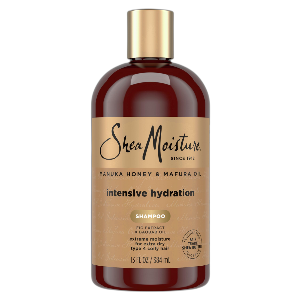 Shea Moisture Intensive Hydration Shampoo Manuka Honey and Mafura Oil for Dry, Damaged Hair Sulfate-Free 13 oz