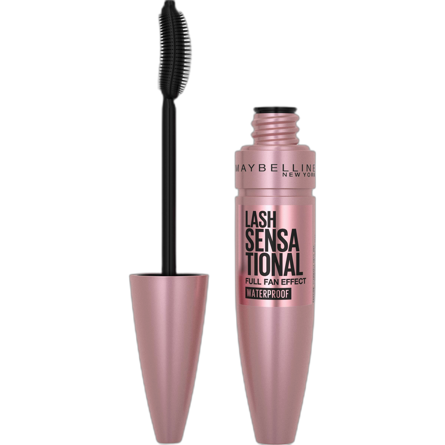 Maybelline Lash Sensational Waterproof Mascara, Lengthening and Volumizing for a Full Fan Effect,Very Black, 1 Count