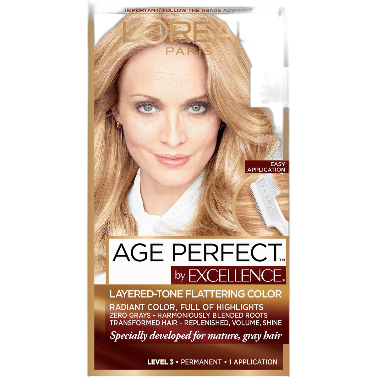 L'Oreal Paris Excellence Age Perfect Layered Tone Flattering Color, 8N Medium Natural Blonde Set (Packaging May Vary)