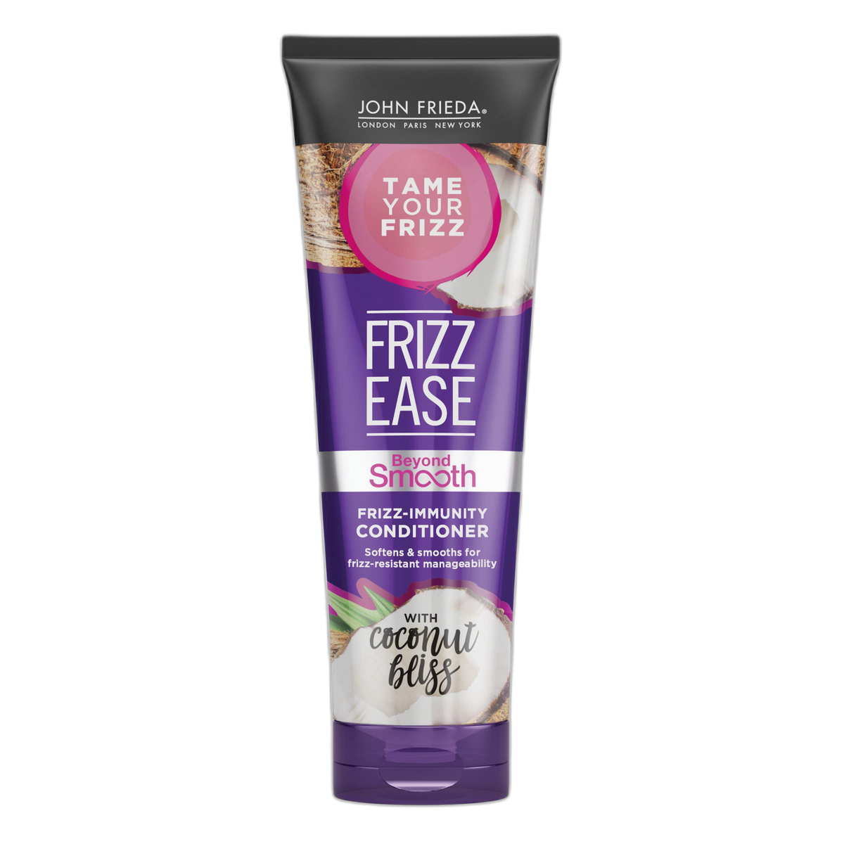 John Frieda Frizz Ease Beyond Smooth Conditioner, Anti-Humidity & Frizz-Resistant, Smooths Texture, Cleanses Unmanageable Hair, Infused with Pure Coconut Oil, 8.45 Oz