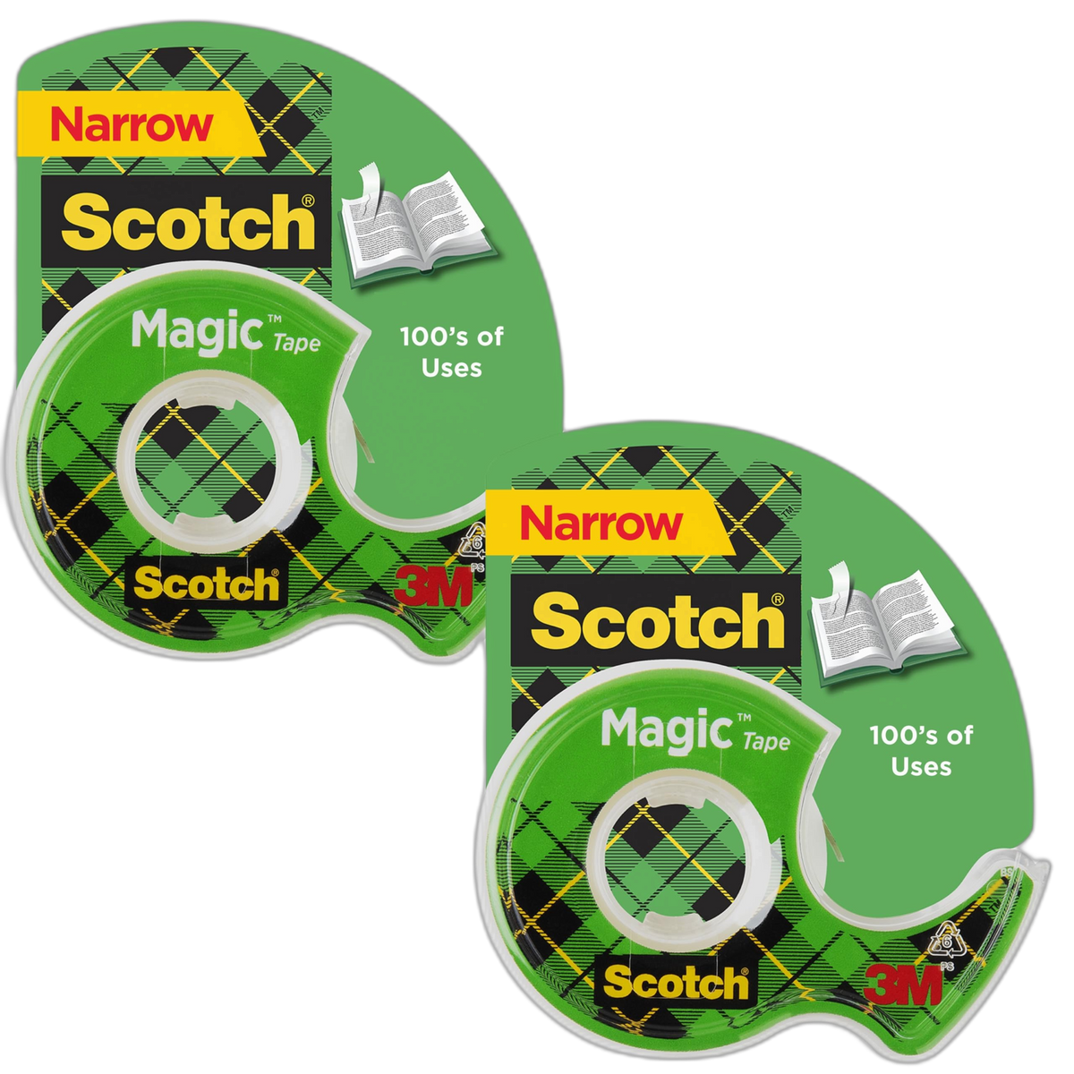 Scotch Magic Tape 2 Rolls, 1/2? x 450? Each – Invisible Matte Finish Office Tape (Photo Safe, Write-On) 2-Pack