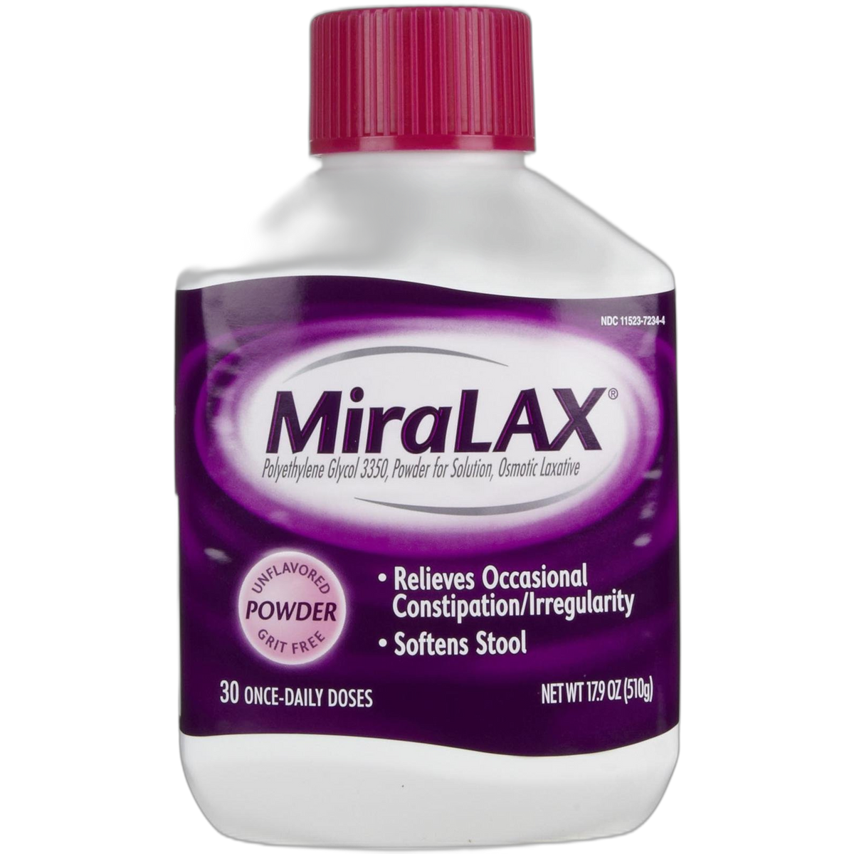 MiraLAX Laxative Powder 30 Doses, 17.9 Ounce