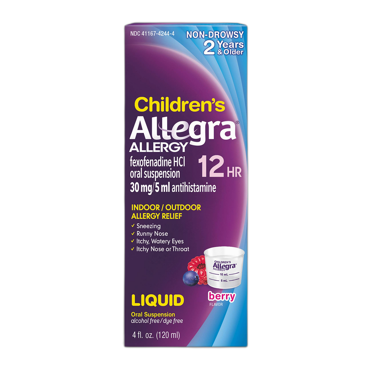 Allegra Children's 12 Hour Allergy Relief, Berry, 4 Fl Oz
