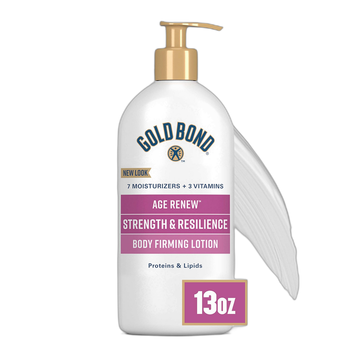 Gold Bond Age Renew Strength & Resilience Lotion, 13 oz., With Proteins & Lipids for Aging & Mature Skin