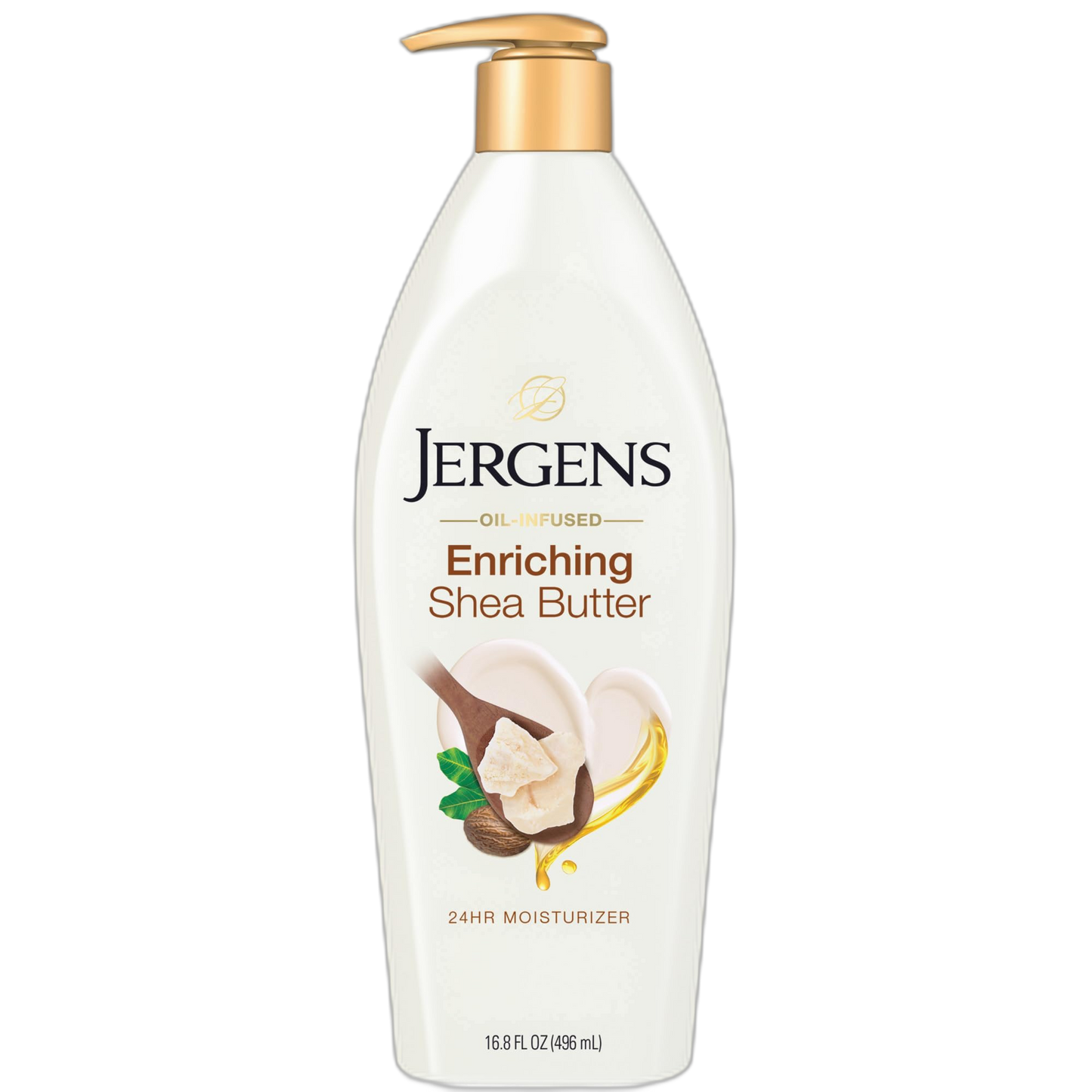 Jergens Shea Butter Hand and Body Lotion, Deep Conditioning Moisturizer, 3X More Radiant Skin, with Pure Shea Butter, Dermatologist Tested, 16.8 Oz, Pack of 3