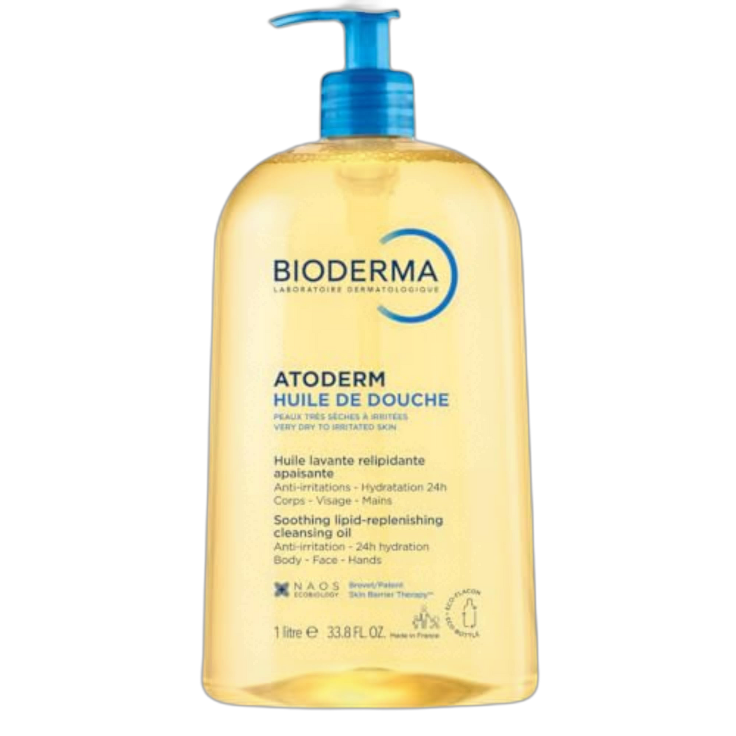 Bioderma Atoderm Shower Oil, Cleansing Oil For Face & Body, Nourishing Cleansing Oil For Dry to Atopic Sensitive Skin For Softer & Smooth Skin For Your Whole Family