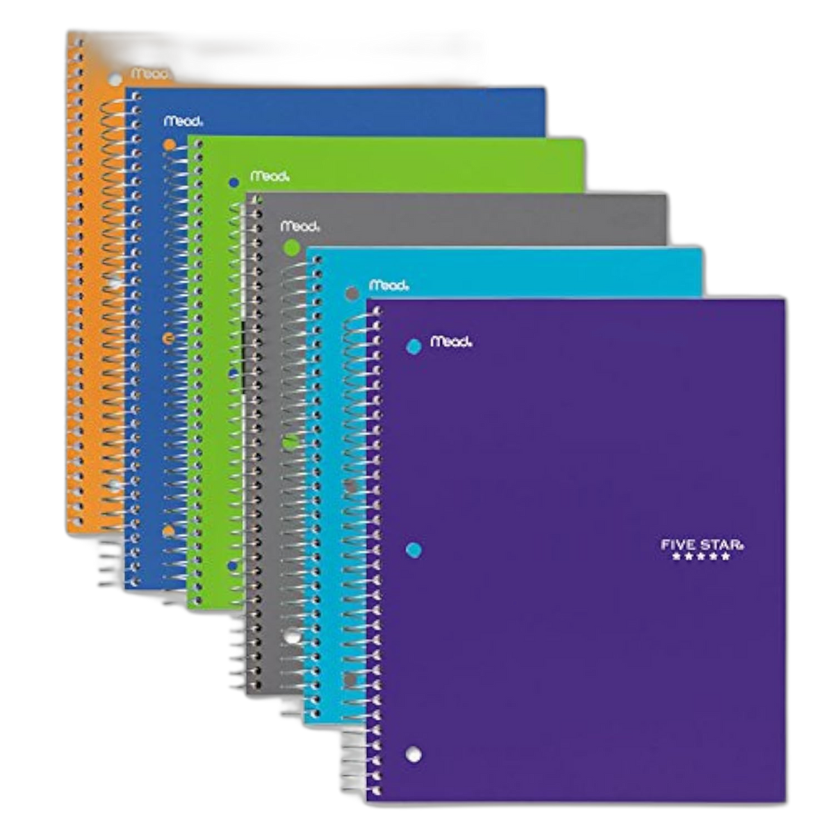Five Star 06044 Trend Wirebound Notebooks, College Rule, 11 x 8 1/2, 1 Subject, 100 Sheets