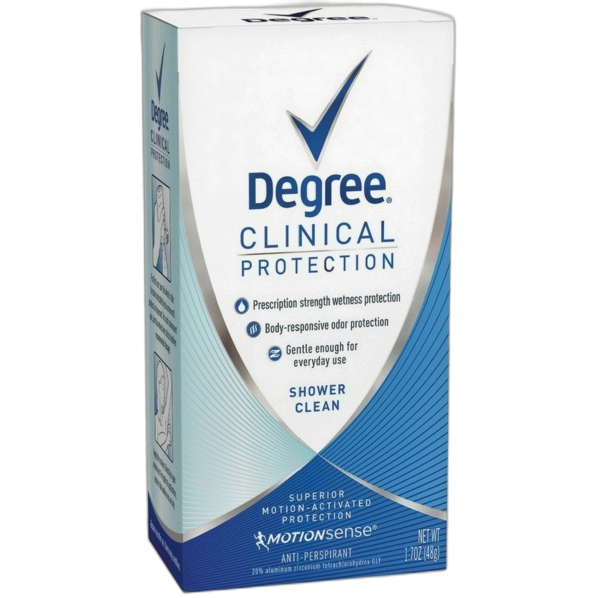 Degree Women Clinical Protection Anti-Perspirant Deodorant Shower Clean 1.70 oz (pack of 3)