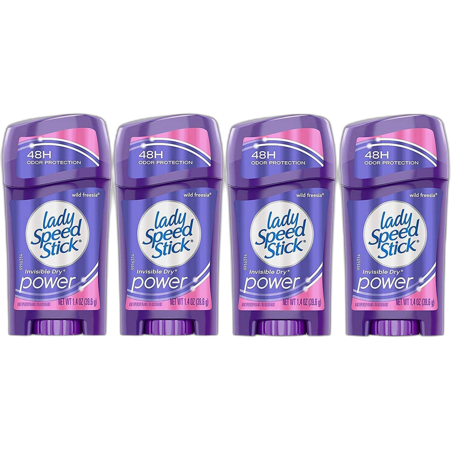 Lady Speed Stick Antiperspirant Deodorant Invisible Dry Wild Freesia 1.40 oz (Pack of 4)