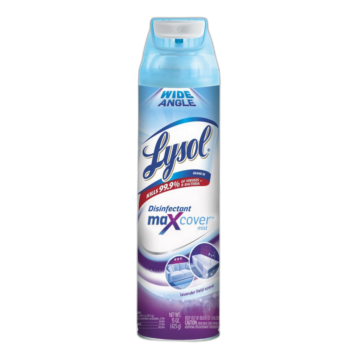 Lysol Fabric Disinfectant Spray, Sanitizing and Antibacterial Spray, for Disinfecting and Deodorizing Soft Furnishings, Lavender Fields 15 Fl. Oz