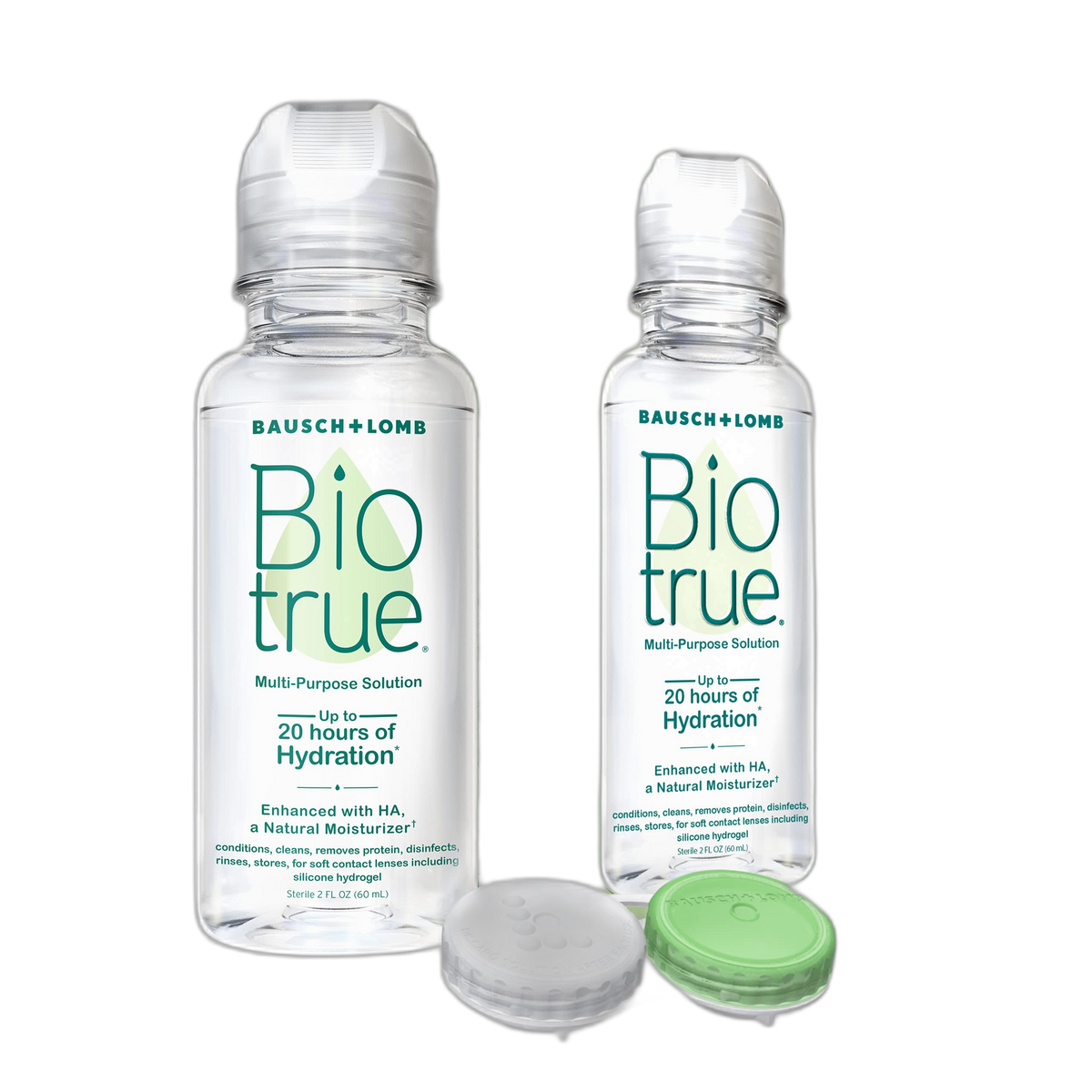 Biotrue Multi-Purpose Contact Lens Solution from Bausch + Lomb 2 fl oz (60 mL) Travel Pack, Comes With Contact Lens Case