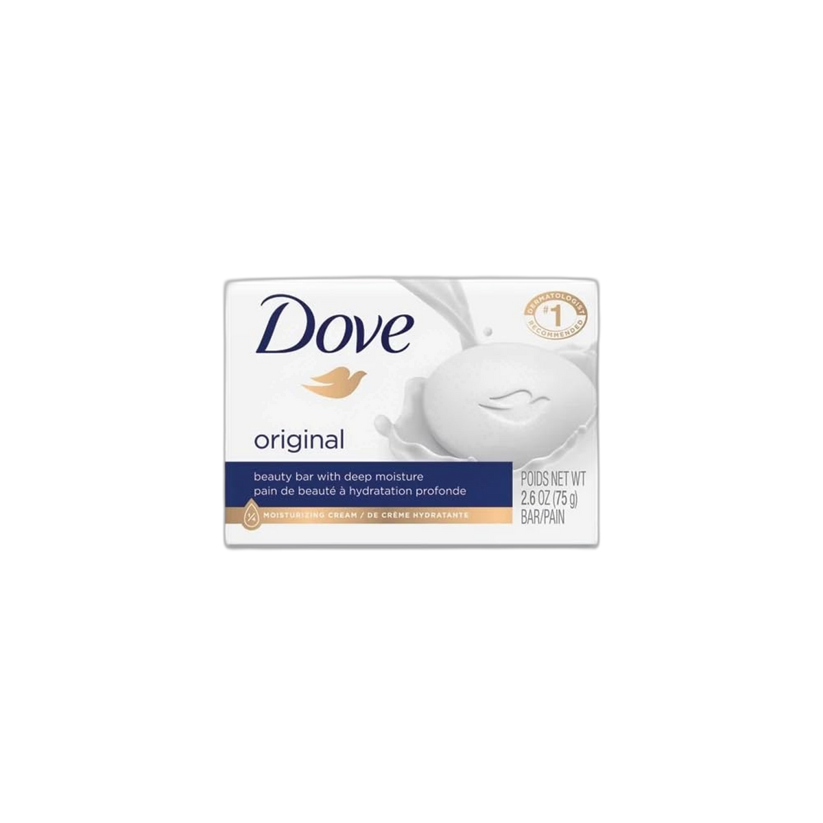Dove White Travel Size Bar Soap With Moisturizing Cream 2.6 Oz(pack of 8)