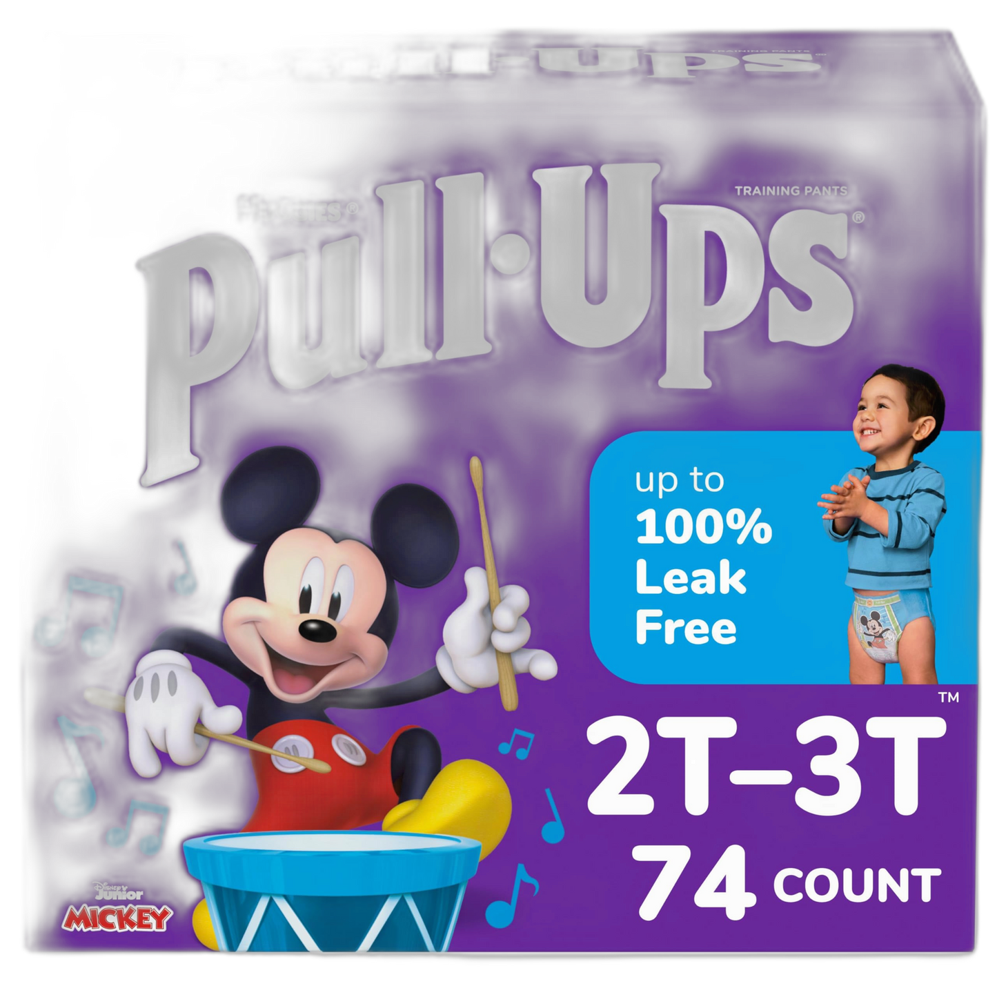 Pull-Ups Boys' Potty Training Pants, Size 2T-3T Training Underwear (16-34 lbs), 74 Count