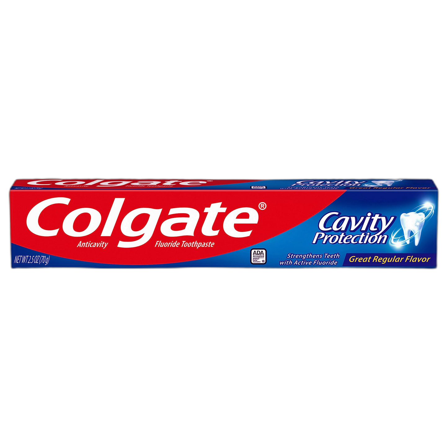 Colgate Cavity Protection Toothpaste with Fluoride, Minty Great Regular Flavor, Anti Cavity Toothpaste, 2.5 Oz Tube
