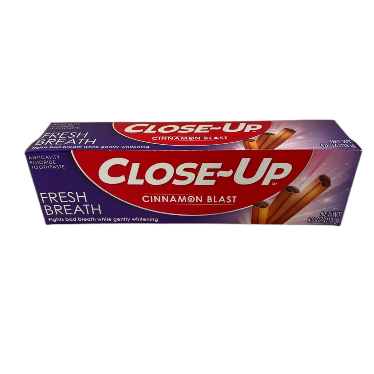 CLOSE-UP Anti-Cavity Fluoride Toothpaste Freshening Gel with Ultra Cinnamon Flavor Blast, 4.0 oz, 2-Pack
