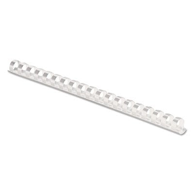 FELLOWES MANUFACTURING Plastic Comb Bindings, 3/8" Diameter, 55 Sheet Capacity, White, 100 Combs/Pack (52371)