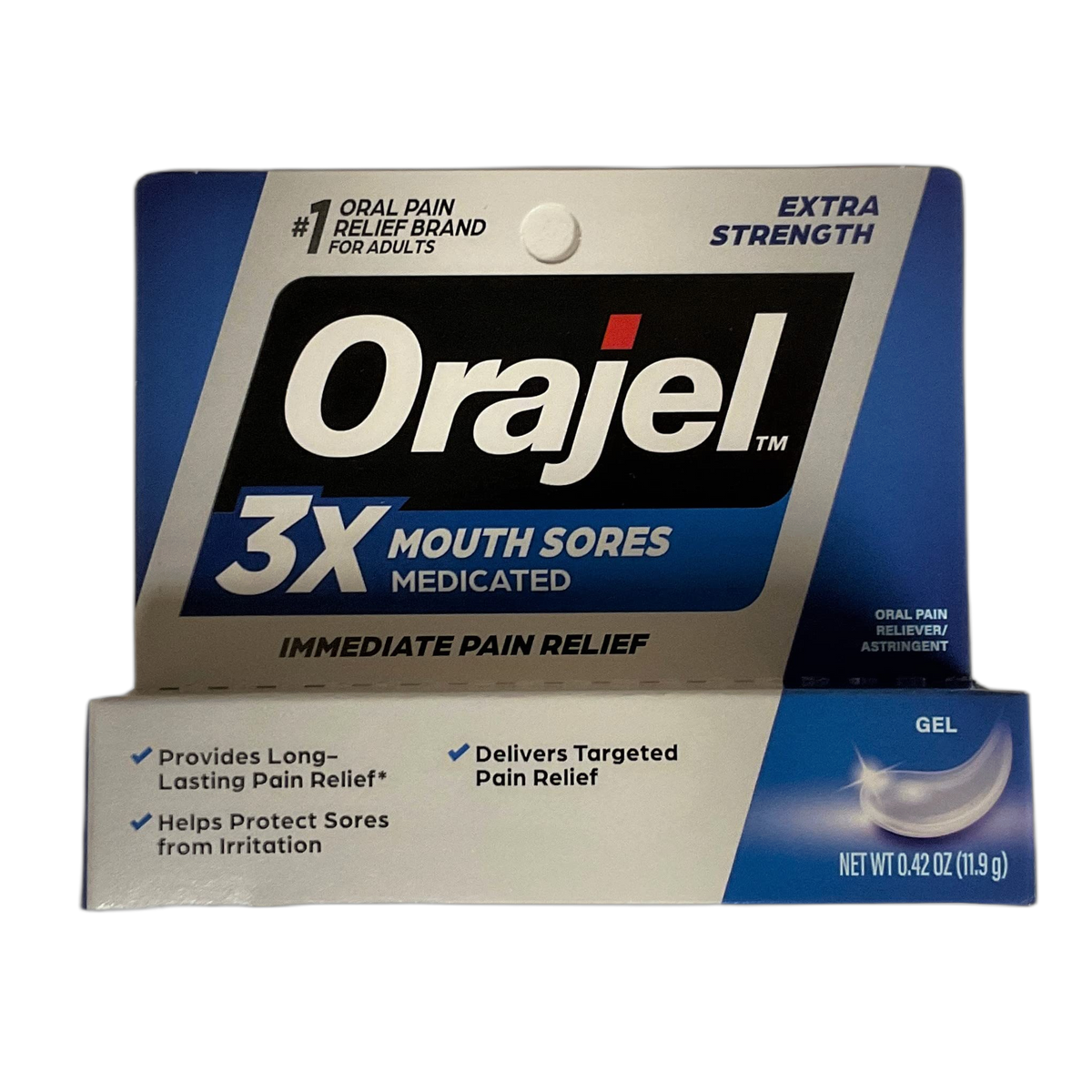 Orajel Orajel Mouth Sore Pain Relief Gel, 0.42 oz (Pack of 6)