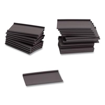 U Brands Magnetic Card Holders, 2" X 1", Black, 25 Pack