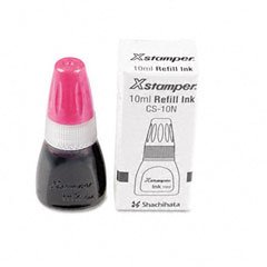 Shachihata Refill Ink For Xstamper Stamps, 10Ml-Bottle, Pink