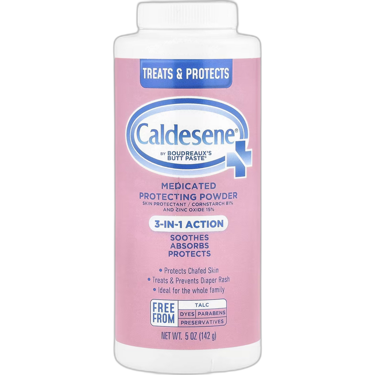 Caldesene Medicated Protecting Powder with Zinc Oxide & Cornstarch-Talc Free, 5 Ounce