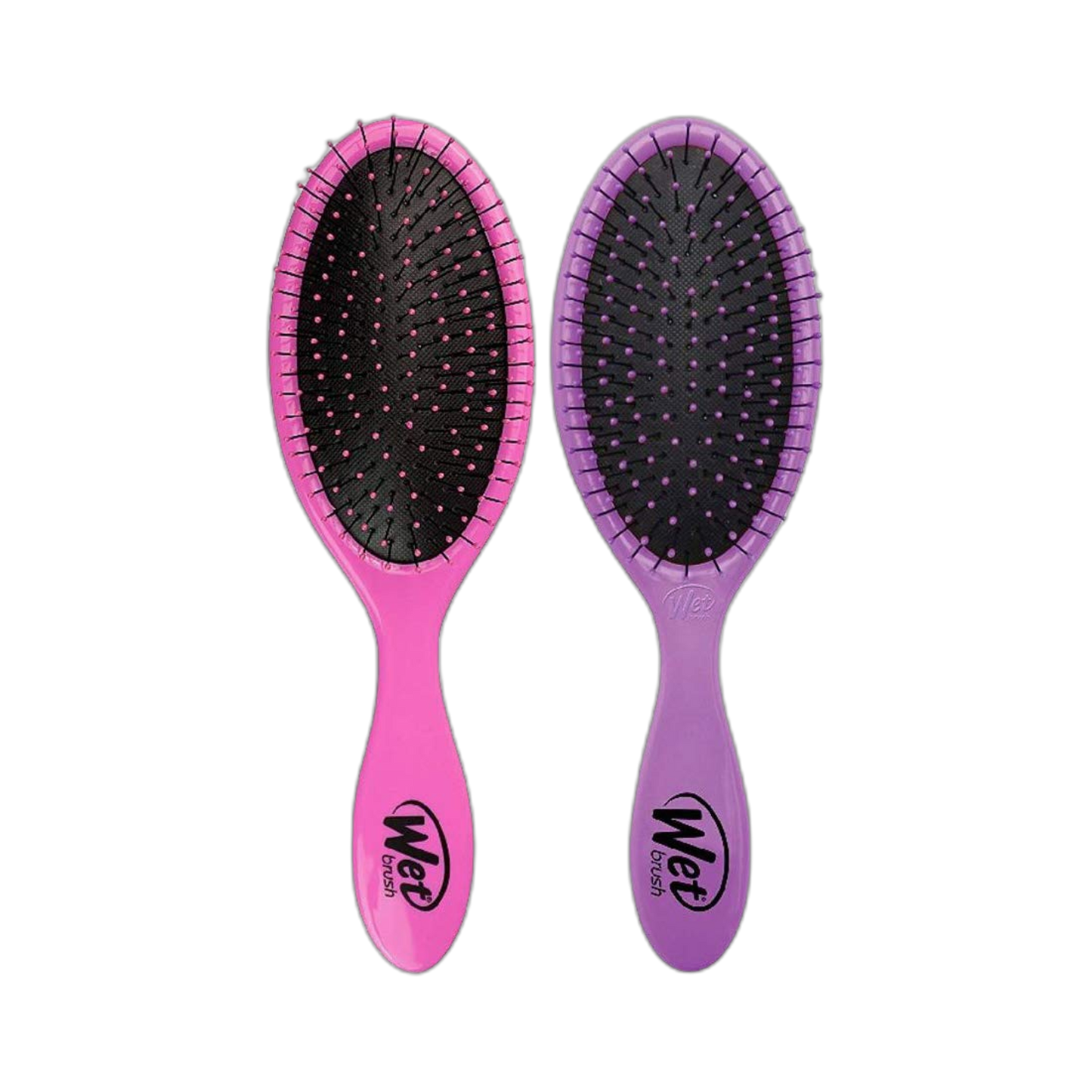 Wet Brush Detangling Brush, Original Detangler (Pink & Purple, 2 Pack), Wet & Dry Tangle-Free Hair Brush for Women & Men, No Tangle, Soft and Flexible Bristles for Straight, Curly and Thick Hair