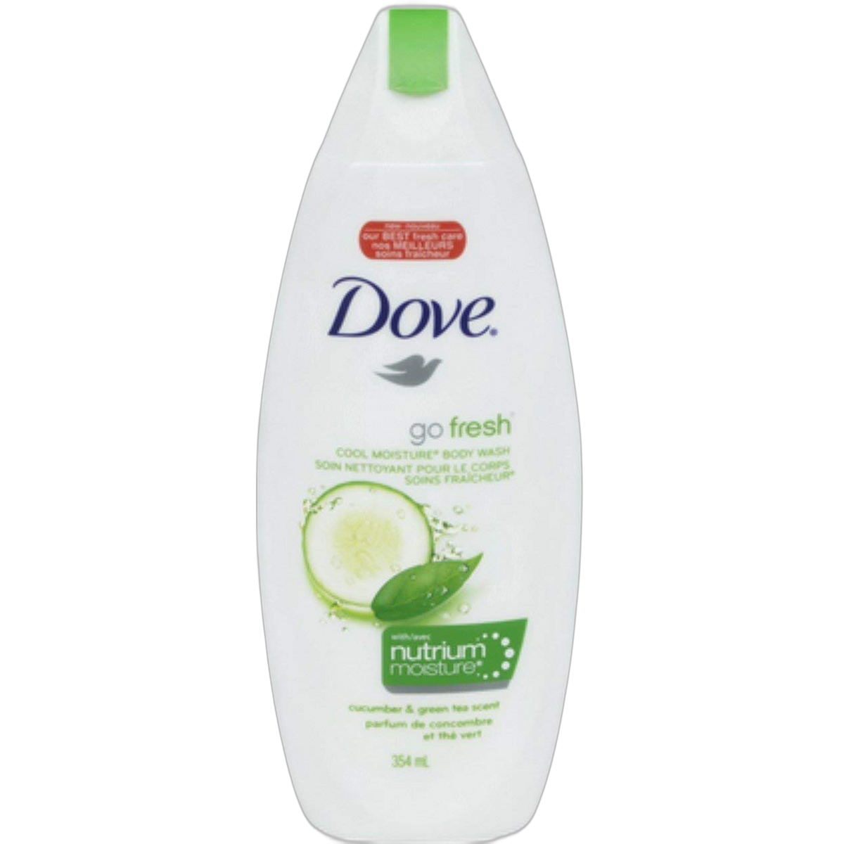 Dove Go Fresh Body Wash, Cool Moisture, Cucumber & Green Tea 12 oz (Pack of 12)