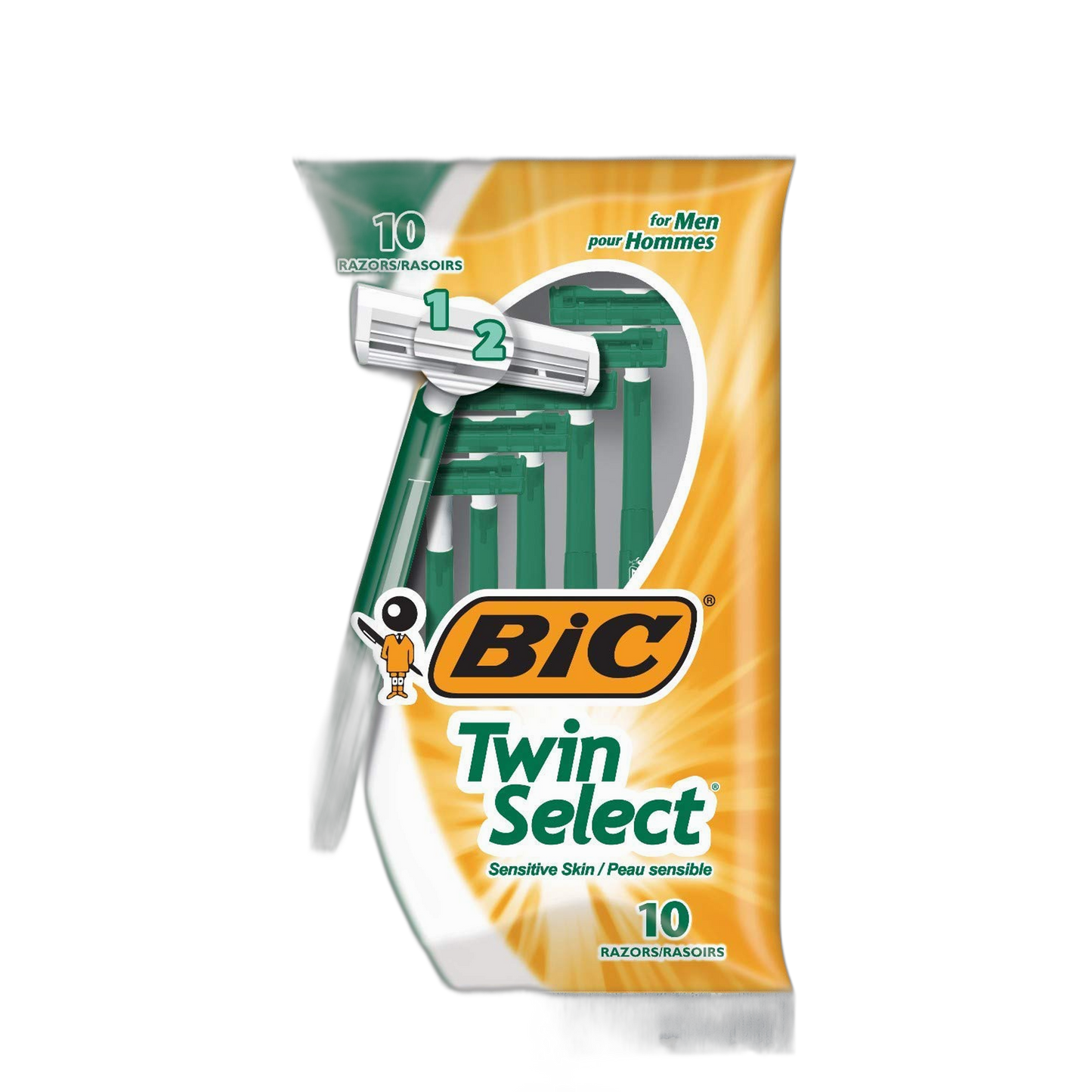 Bic Shaver Mens Twin Select Sensitive 10 Count (Pack of 2)