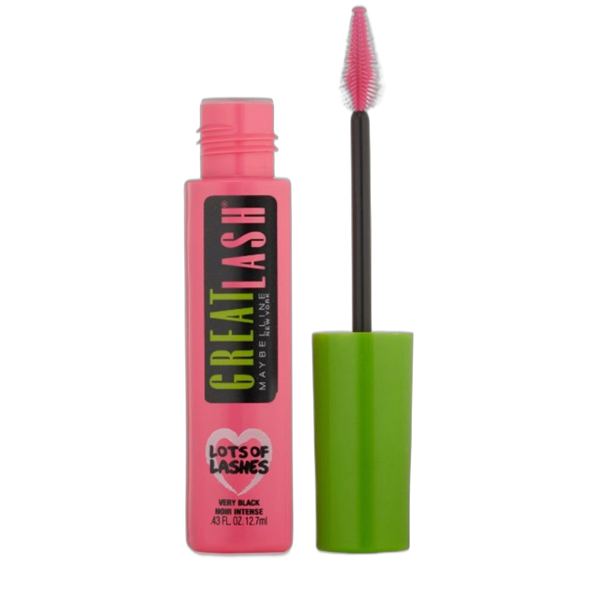 Myb Masc Grt Lsh Lots Vry Size .43 O Maybelline Great Lash Mascara Lots Of Lashes Washable Very Black