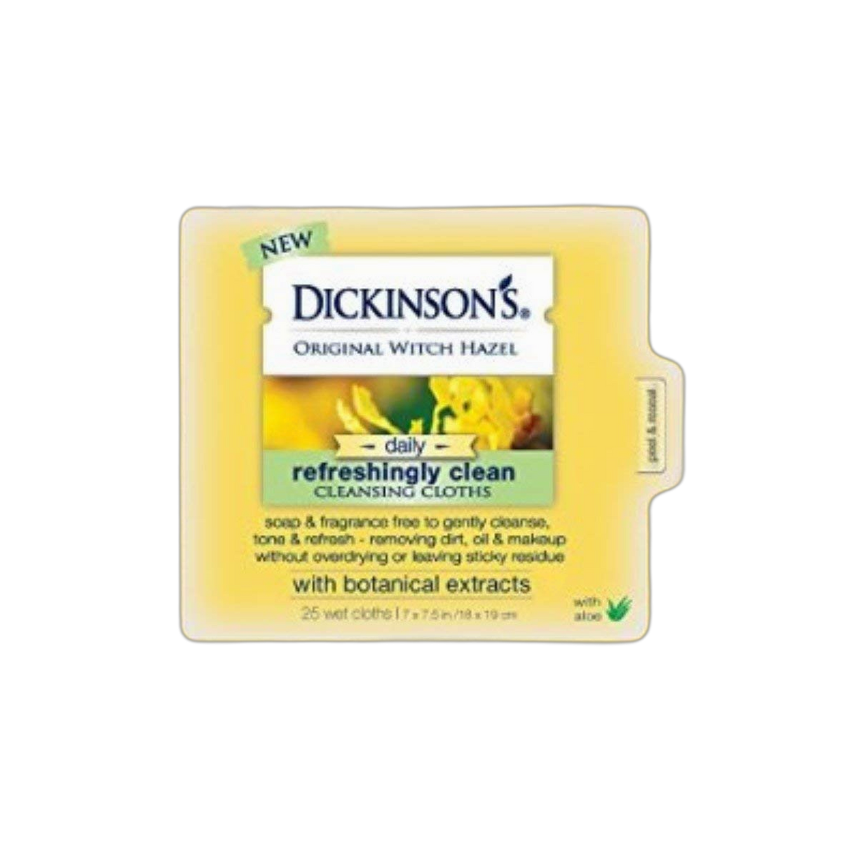 Witch Hazel Cleansing Clo Size 25ct Dickinson'T Original Witch Hazel Cleansing Cloths 25ct