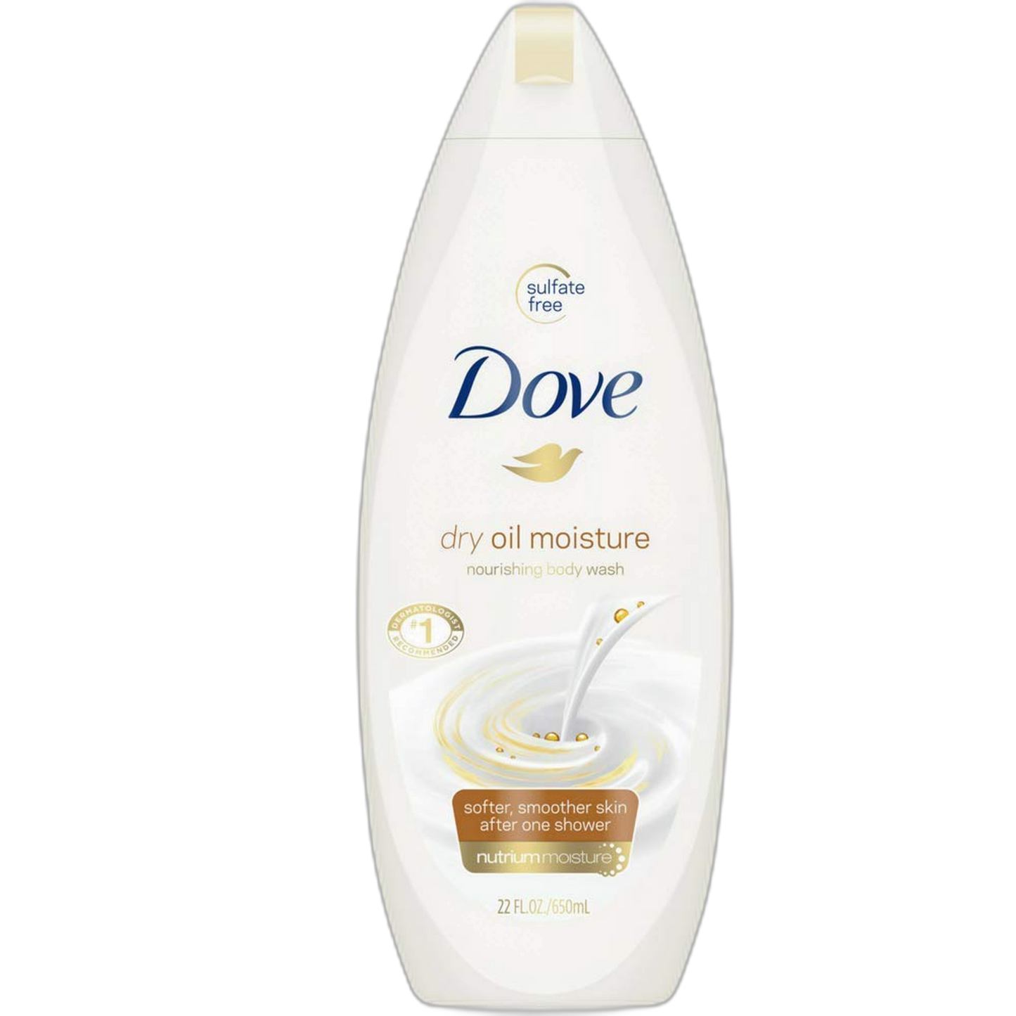 Dove Nourshing Body Wash, Dry Oil Moisture 22 oz (Pack of 4)