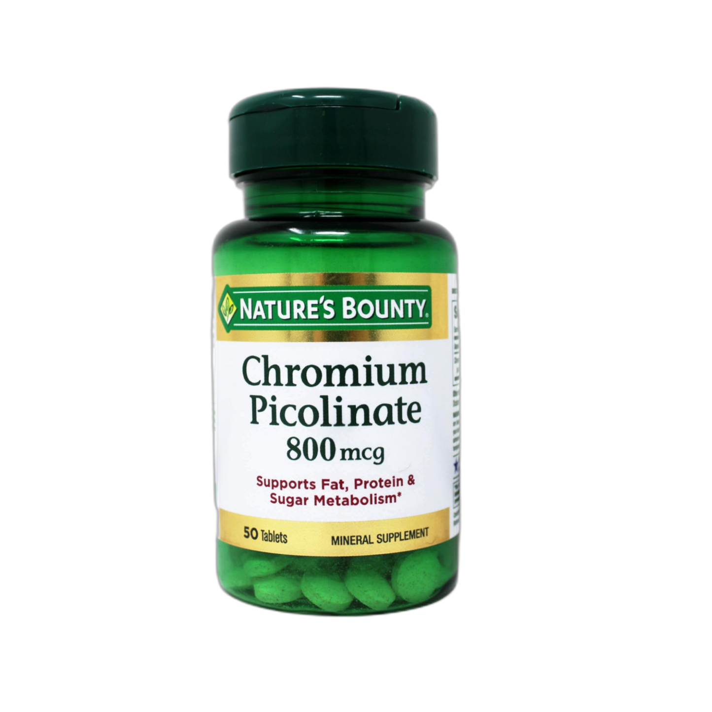 Nature's Bounty Mega Chromium Picolinate 800 mcg tablets 50 ea (Pack of 5)
