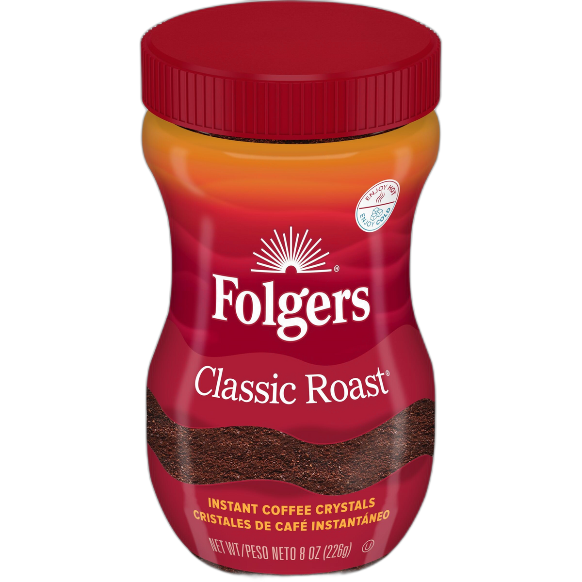 Folgers Classic Roast Instant Coffee, 8 Ounces
