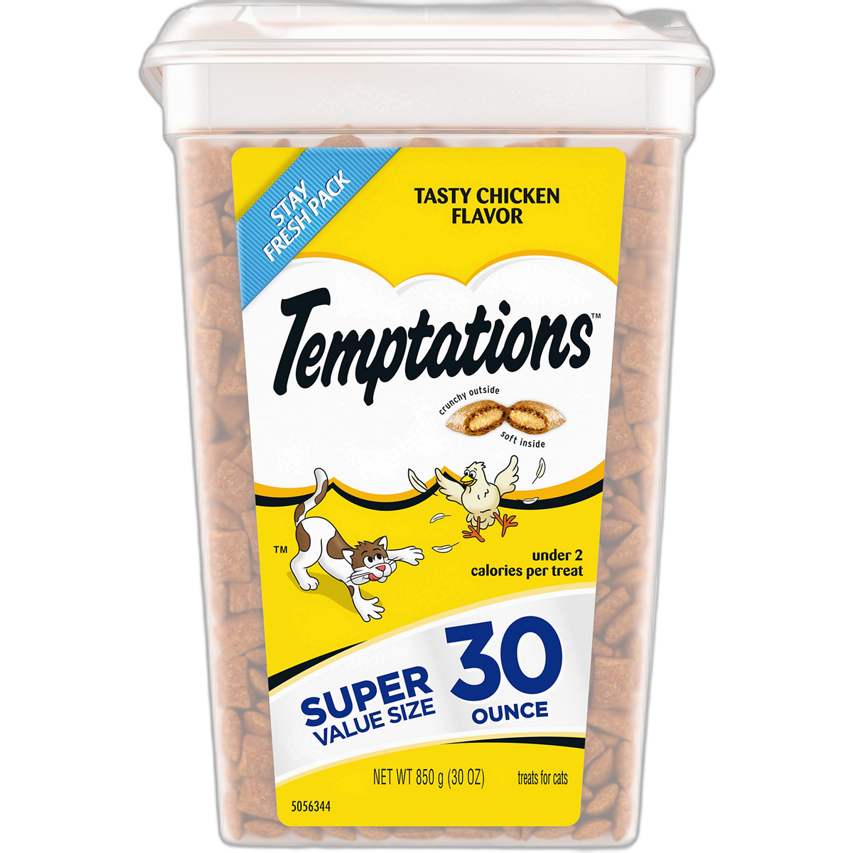 Temptations Classic Crunchy and Soft Cat Treats Tasty Chicken Flavor, 30 oz. Tub