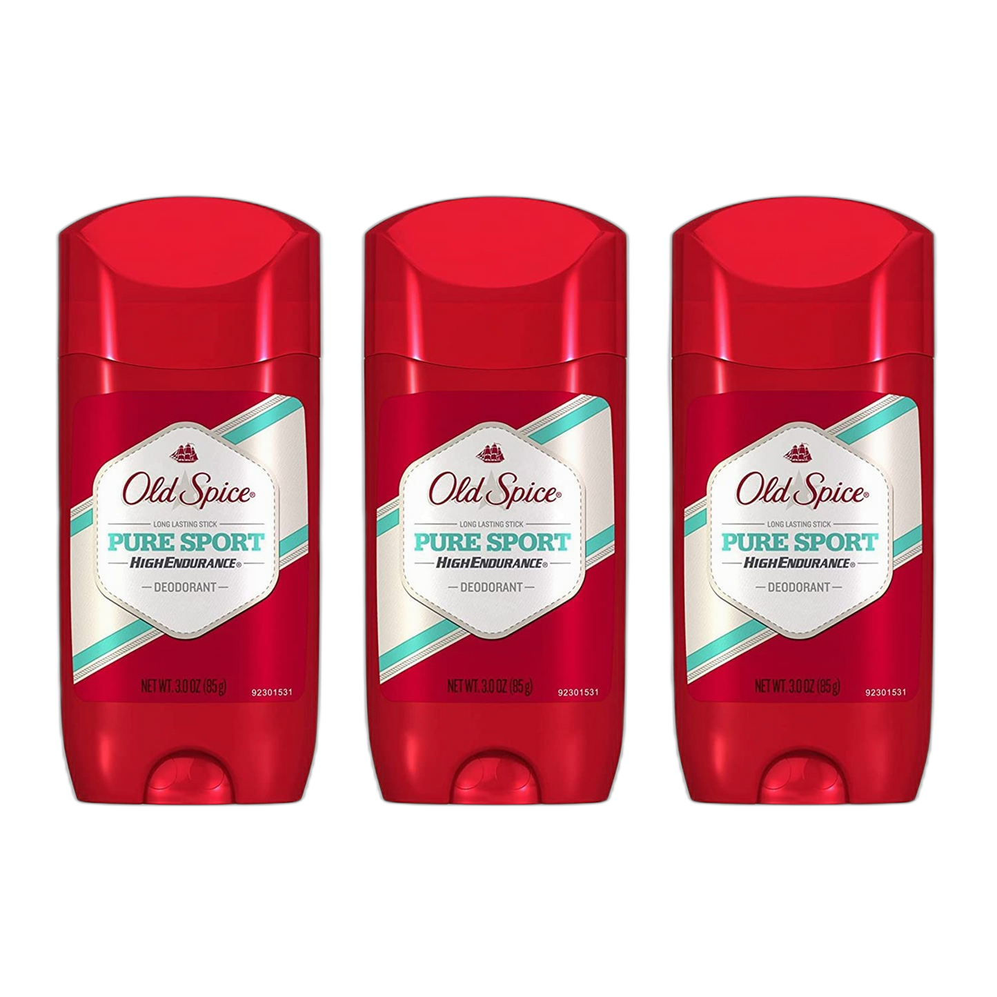 Old Spice Deodorant for Men Pure Sport Scent High Endurance 3 Ounce (Pack of 3)