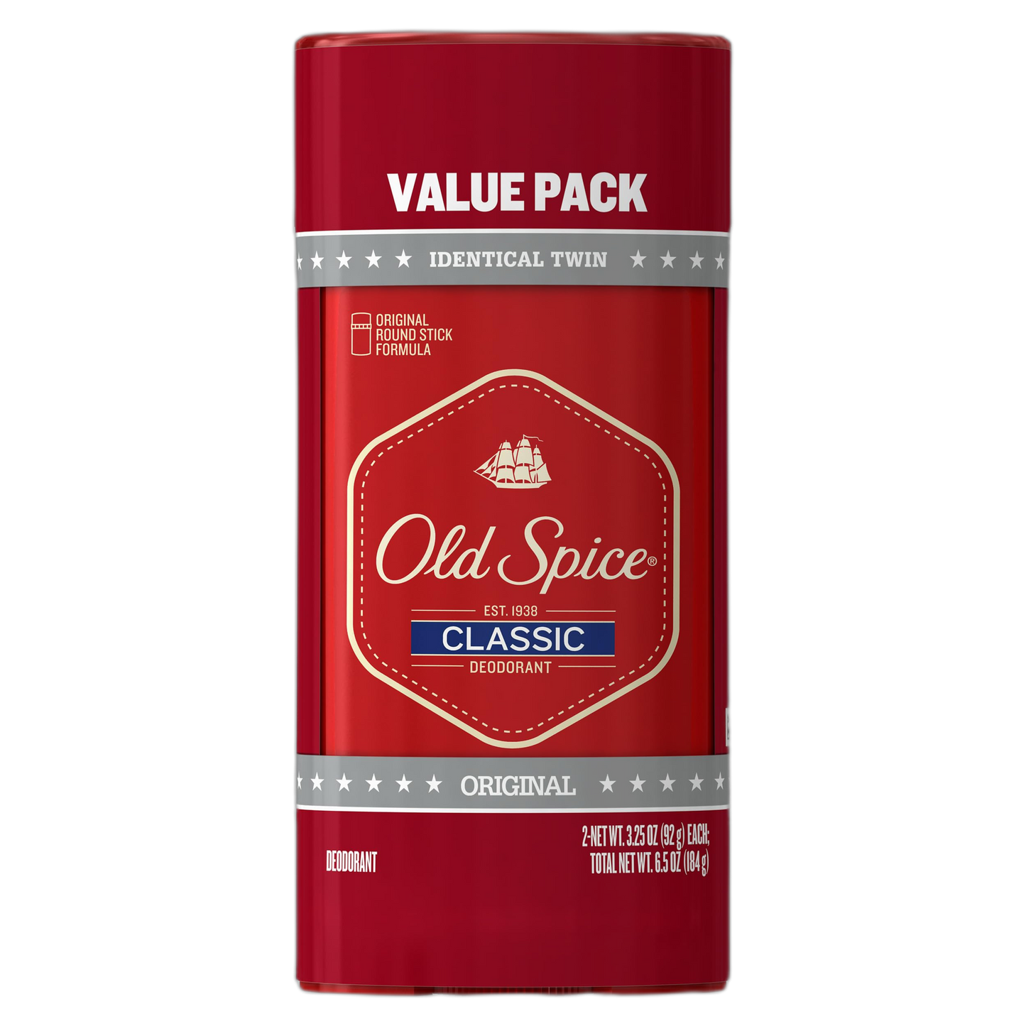 Old Spice Classic Deodorant for Men, 24hr Sweat & Odor Protection, Long Lasting Freshness, Clean & Masculine Fragrance, Original Scent, 3.25 oz (Pack of 2)