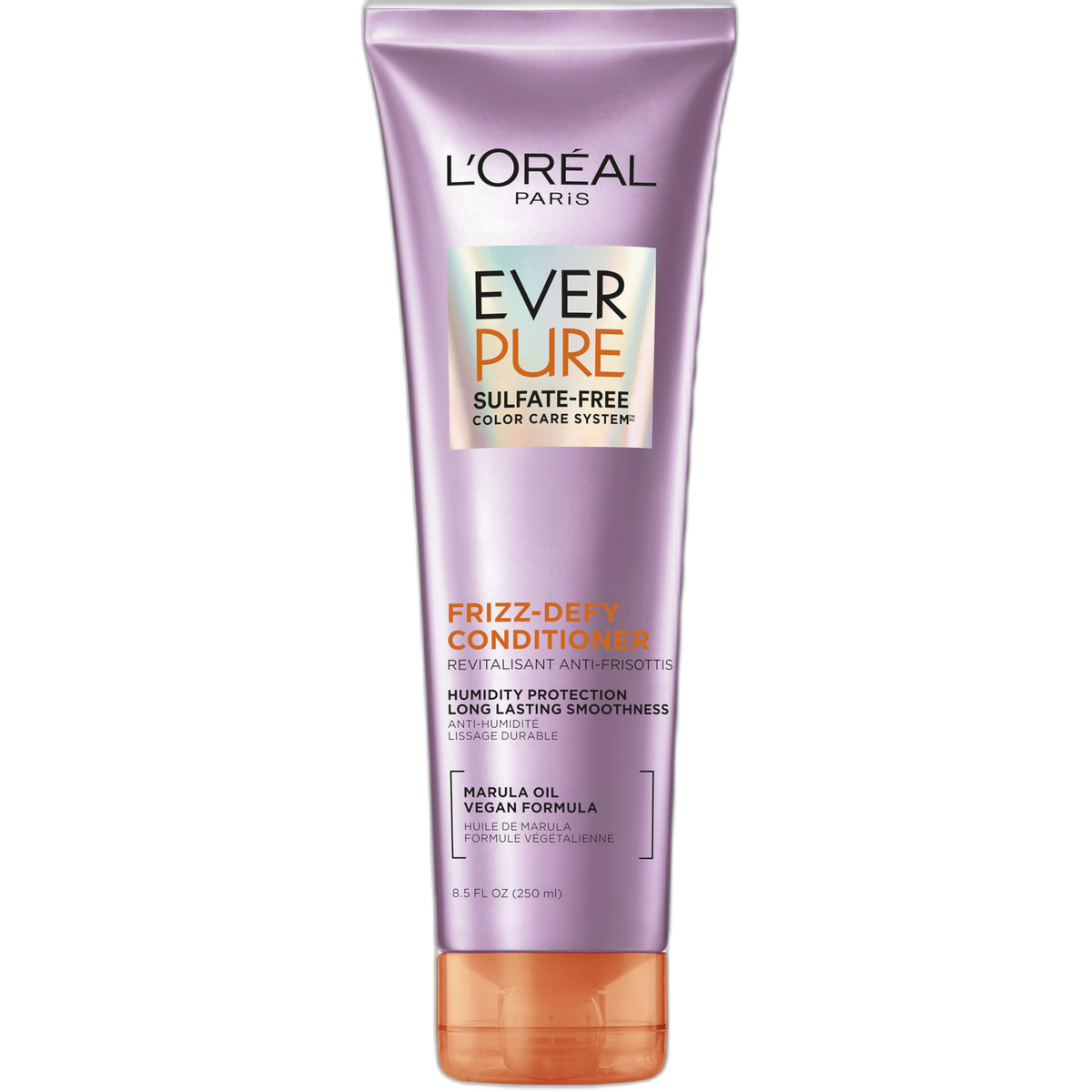L'Oreal Paris EverPure Frizz Control Hair Care Conditioner, 8.5 Fl Oz | Sulfate Free, Frizz Defy, with Marula Oil, Packaging May Vary