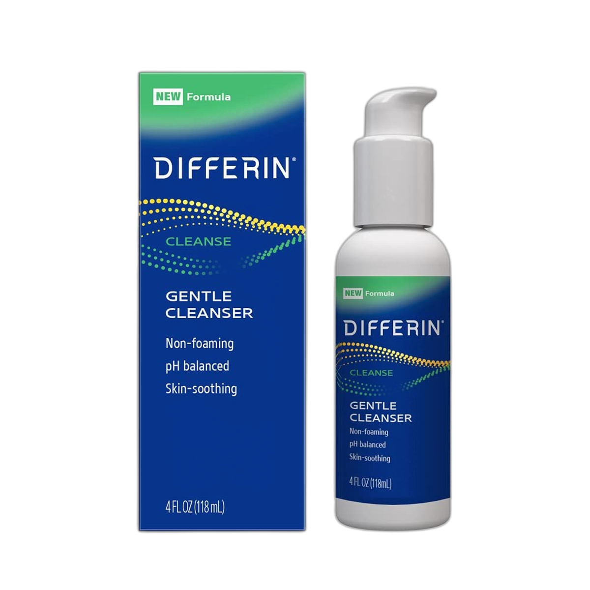 Differin Facial Cleanser, Soothing Face Wash 4 oz (Packaging May Vary)