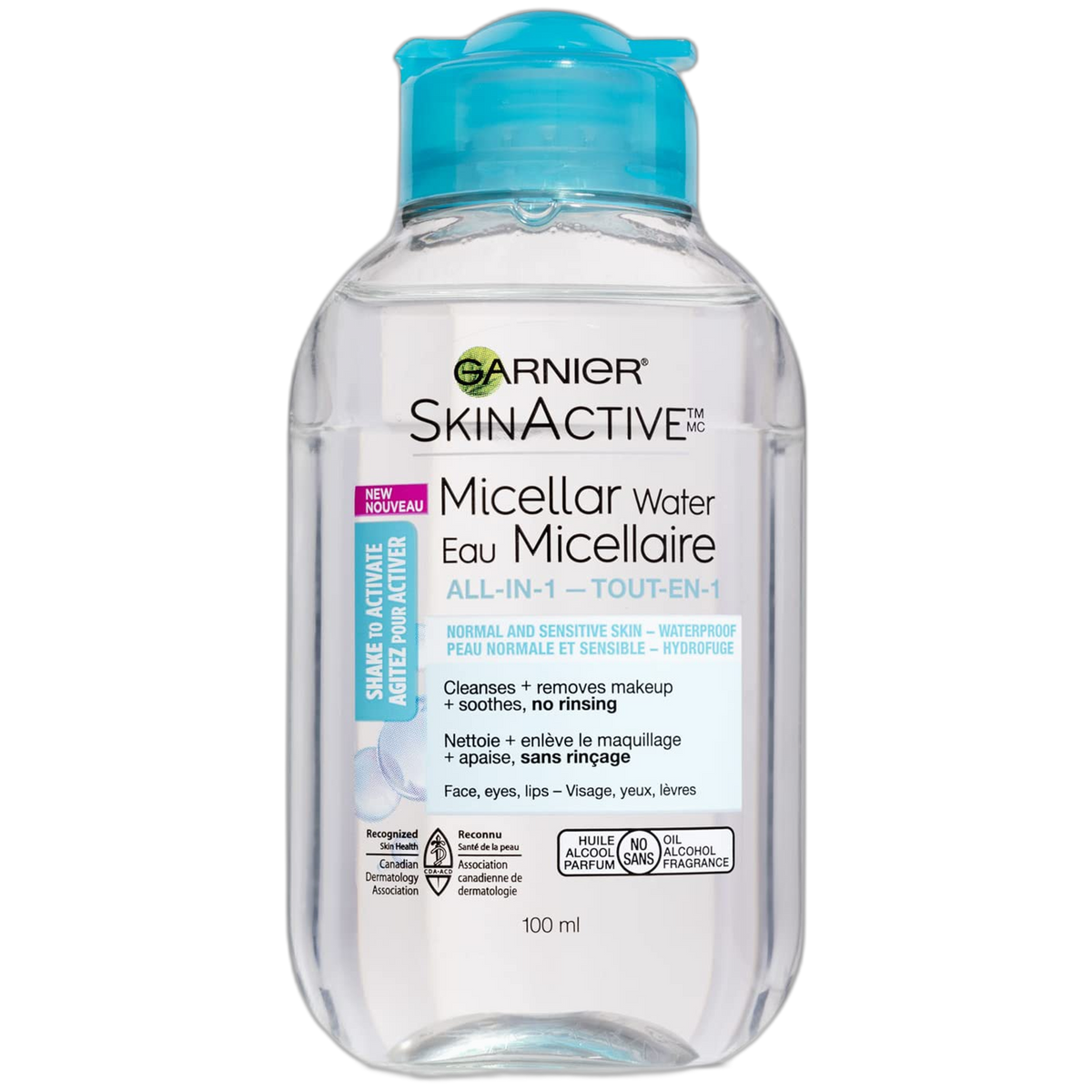 Garnier SkinActive Micellar Cleansing Water, For Waterproof Makeup, 3.4 Fl Oz